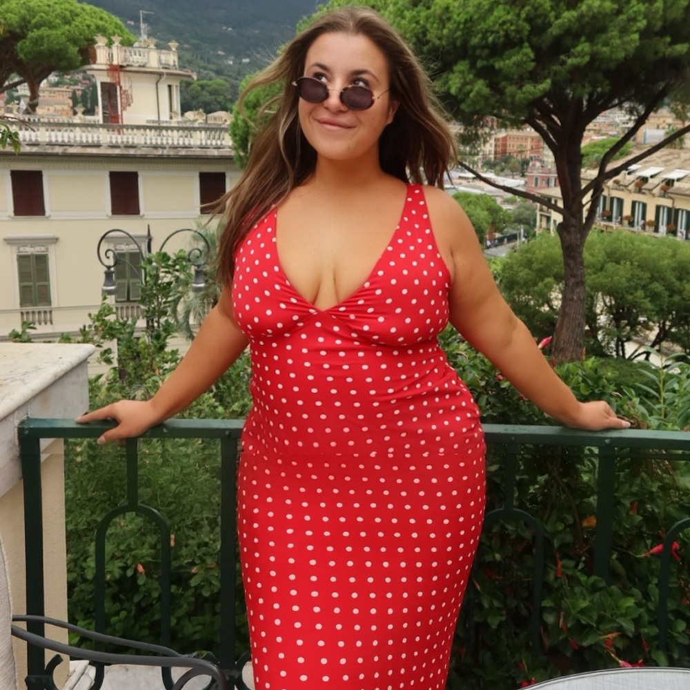 Nellie Maxi Dress Red Polka Dot